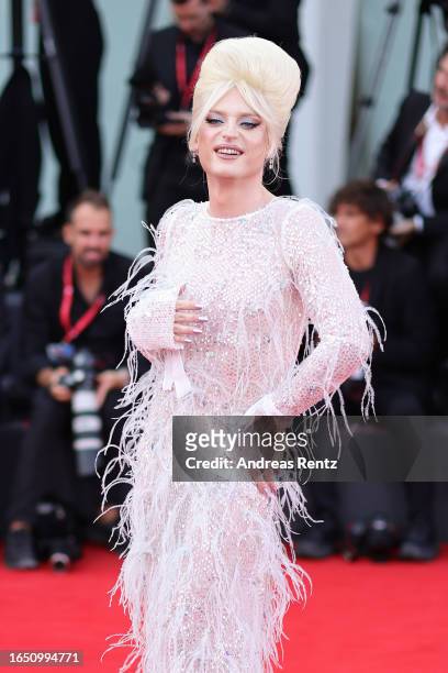 Stephanie Glitter attends a red carpet for the movie "Ferrari" at the 80th Venice International Film Festival on August 31, 2023 in Venice, Italy.