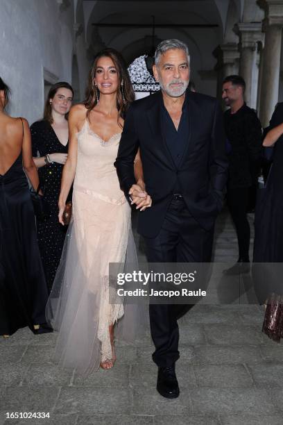 Amal Clooney and George Clooney attend the DVF Awards 2023 during the 80th Venice International Film Festival on August 31, 2023 in Venice, Italy.