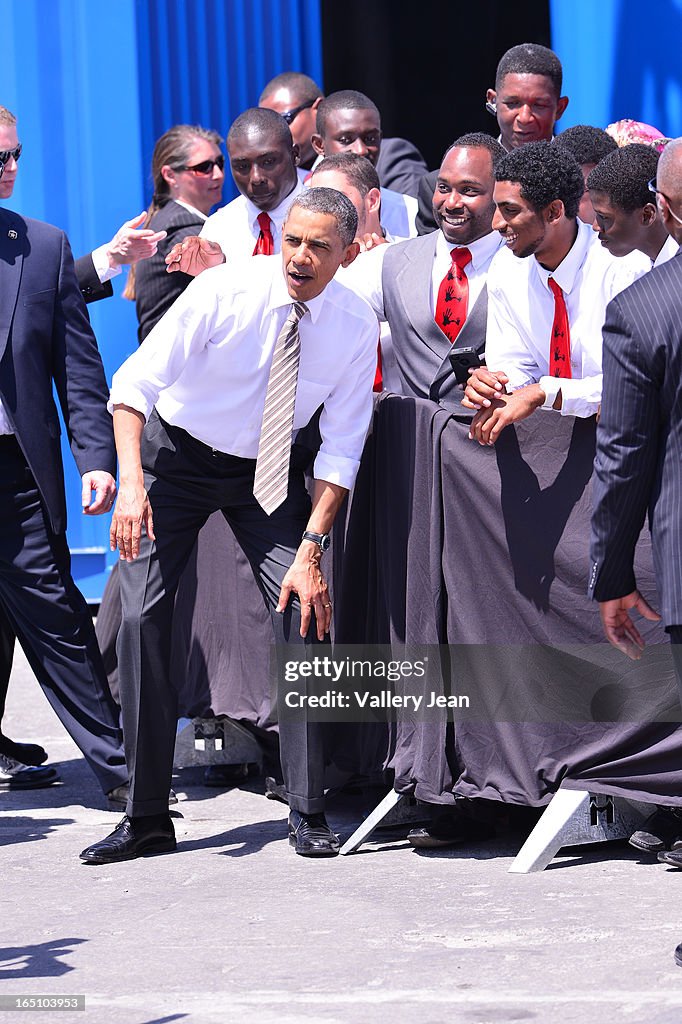 President Obama Speaks At The Port Of Miami