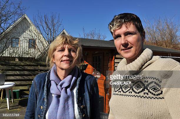 Corina Jansen and Daniella Blanken of the Groninger Bodem Beweging movement , which brings together inhabitants of the Groningen region, where...