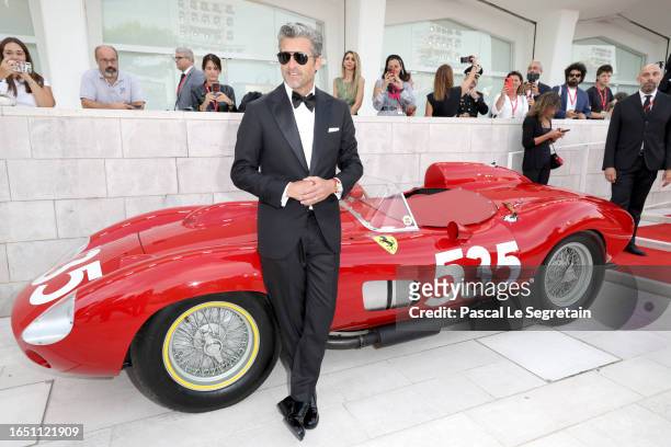 Patrick Dempsey attends a red carpet for the movie "Ferrari" at the 80th Venice International Film Festival on August 31, 2023 in Venice, Italy.