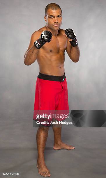 Cleiton "Foguete" Duarte poses for a portrait during filming of season two of The Ultimate Fighter Brazil at the UFC training center on January 22,...