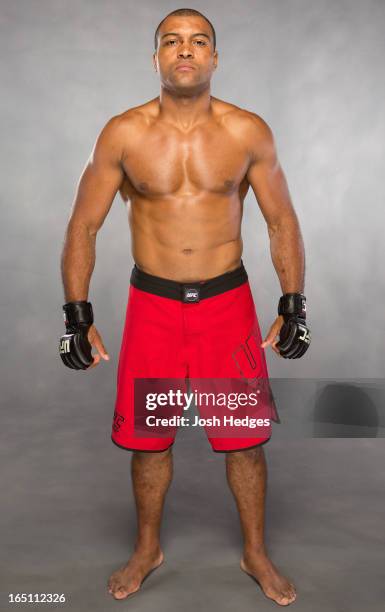 Cleiton "Foguete" Duarte poses for a portrait during filming of season two of The Ultimate Fighter Brazil at the UFC training center on January 22,...