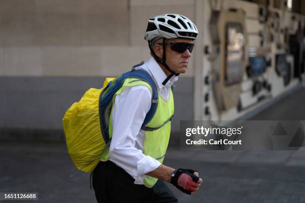 Former Metropolitan police officer Michael Chadwell leaves after attending the preliminary hearing of his trial at Westminster Magistrates Court on...