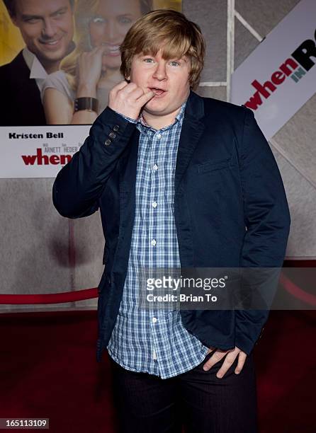 Doug Brochu attends the world premiere of Touchstone Pictures' 'When in Rome' held at the El Capitan Theater on January 27, 2010 in Los Angeles,...