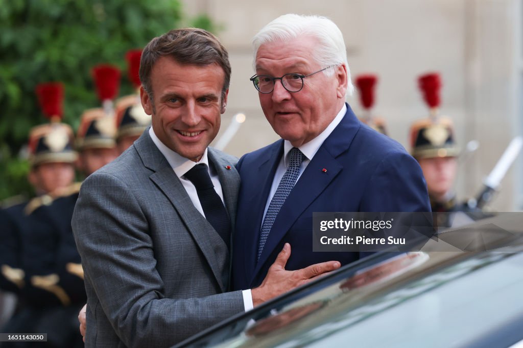 German President Steinmeier Attends Dinner At Elysee Palace
