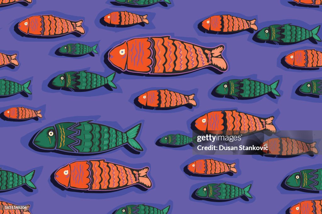 Two creative salmon