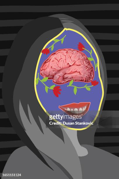 mental health concept - post traumatic stress disorder stock illustrations