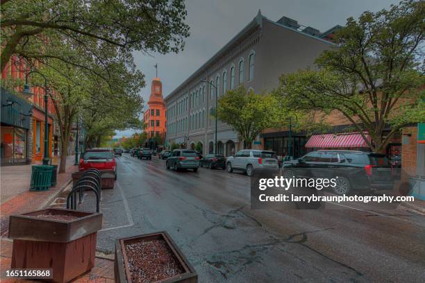 traverse city in the rain - traverse city stock pictures, royalty-free photos & images