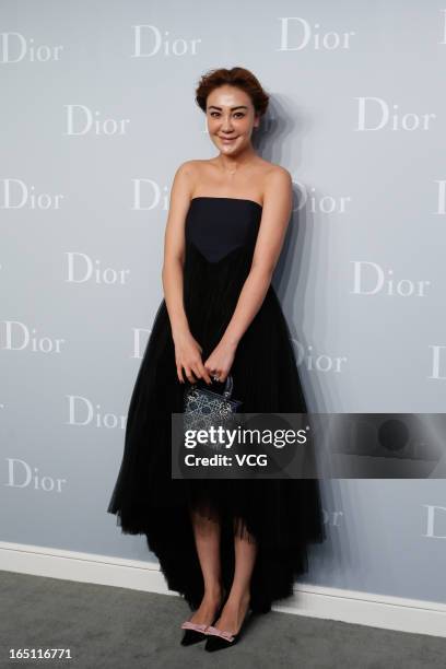 Actress Zhang Wanru attends Christian Dior S/S 2013 Haute Couture Collection at Five on the Bund on March 30, 2013 in Shanghai, China.