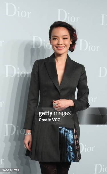 Actress Shu Qi attends Christian Dior S/S 2013 Haute Couture Collection at Five on the Bund on March 30, 2013 in Shanghai, China.