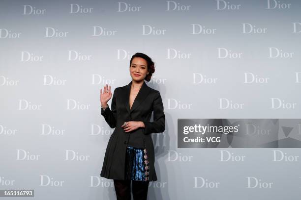 Actress Shu Qi attends Christian Dior S/S 2013 Haute Couture Collection at Five on the Bund on March 30, 2013 in Shanghai, China.