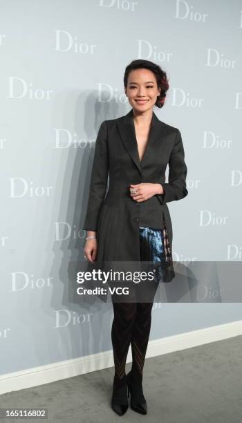 Actress Shu Qi attends Christian Dior S/S 2013 Haute Couture Collection at Five on the Bund on March 30, 2013 in Shanghai, China.