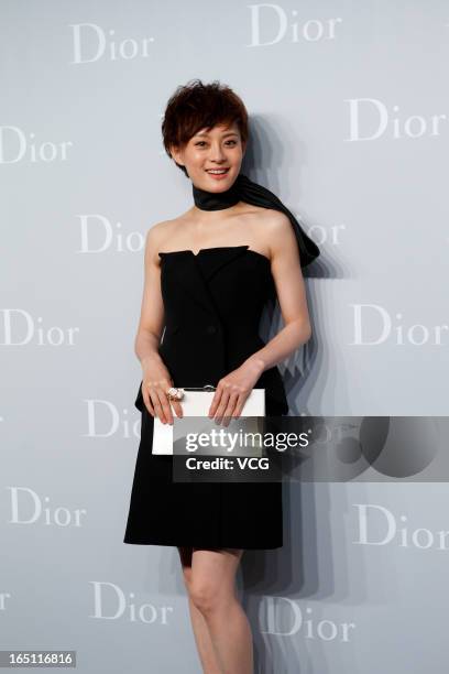 Actress Sun Li attends Christian Dior S/S 2013 Haute Couture Collection at Five on the Bund on March 30, 2013 in Shanghai, China.