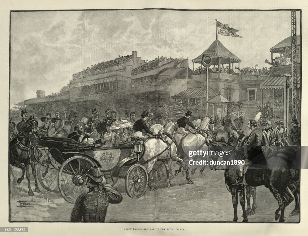 Victorian Racing Objectors Ascot Races Arrival Of The Royal Party History Victorian Horse Racing ...