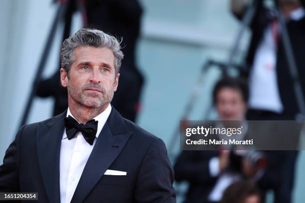 Patrick Dempsey attends a red carpet for the movie "Ferrari" at the 80th Venice International Film Festival on August 31, 2023 in Venice, Italy.