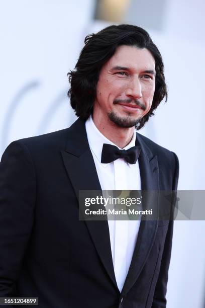 Adam Driver attends a red carpet for the movie "Ferrari" at the 80th Venice International Film Festival on August 31, 2023 in Venice, Italy.