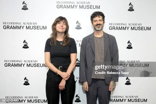 Courtney Barnett and Devendra Banhart attend Reel To Reel: Courtney Barnett at The GRAMMY Museum on August 28, 2023 in Los Angeles, California.