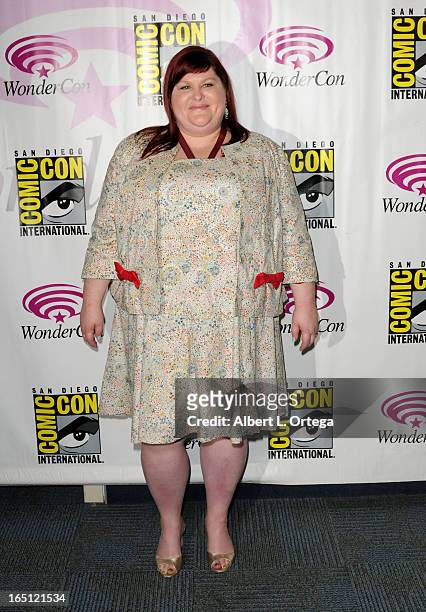 Writer Cassandra Clare promotes "Mortal Instruments: City Of Bones" on the Sony panel at WonderCon Anaheim 2013 - Day 2 at Anaheim Convention Center...