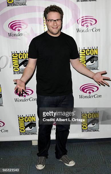 Actor/director Seth Rogen participates at WonderCon Anaheim 2013 - Day 2 at Anaheim Convention Center on March 30, 2013 in Anaheim, California.