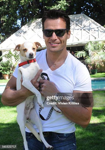 Actor Antonio Sabato Jr attends Posing Heroes, "A Dog Day Afternoon" Benefiting A Wish For Animals - Inside on March 30, 2013 in Los Angeles,...