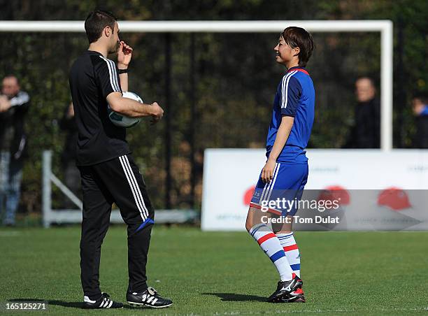 Ami Otaki of Olympic Lyonnais during the Championnat de France D1 Feminine match between Montpellier HSC and Olympic Lyonnais at Stade de la Mosson...