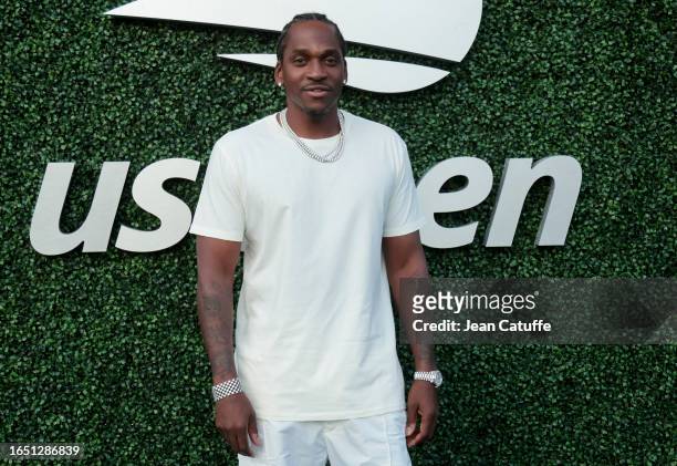Pusha T attends day three of the 2023 US Open at Arthur Ashe Stadium at the USTA Billie Jean King National Tennis Center on August 30, 2023 in the...
