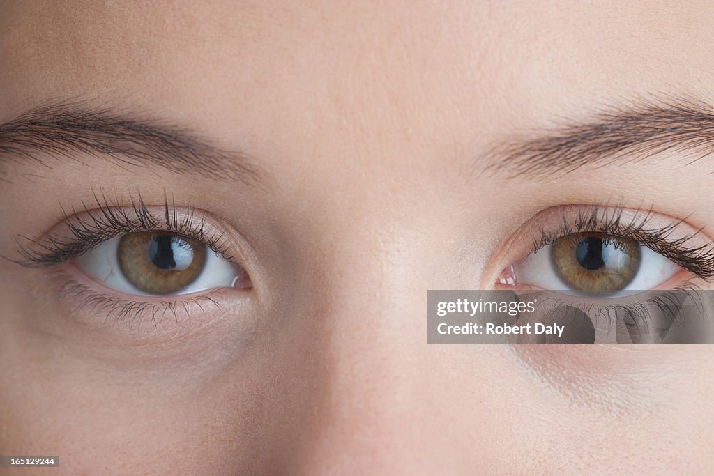 Close up of womans eyes