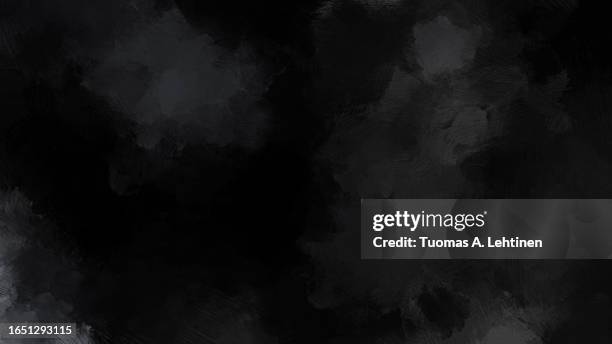 abstract black and dark gray oil painting background with brush strokes. - aquarelleffekt stock-fotos und bilder