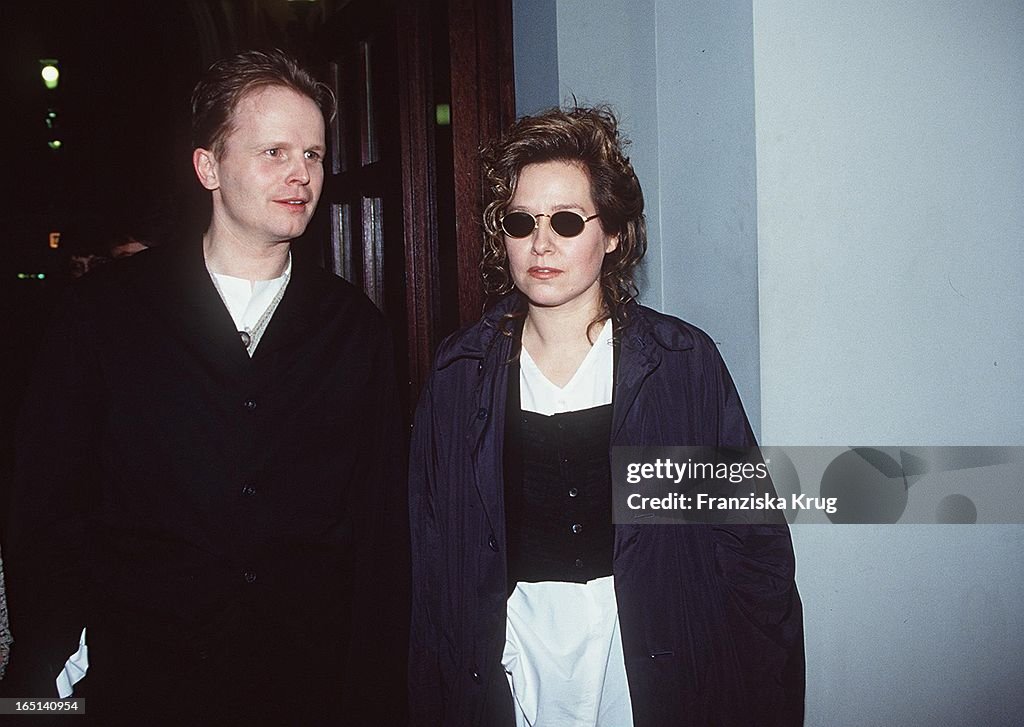 Herbert Grönemeyer + Ehefrau Anna Bei Verleihung Des Deutschen Schallplattenpreises .