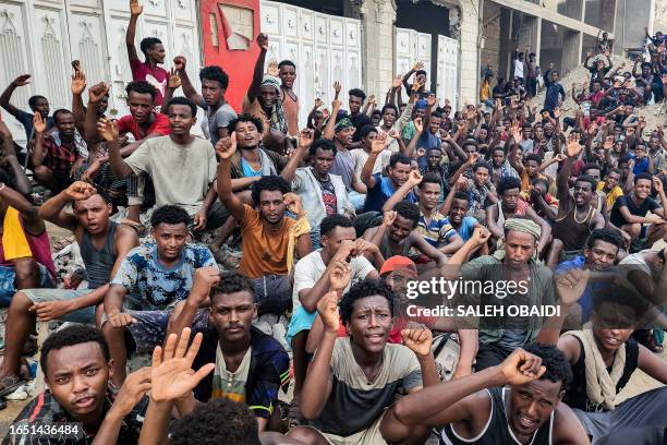 Migrants from Ethiopia's Amhara region protest against the lack of basic services and call for international organisations to facilitate their...