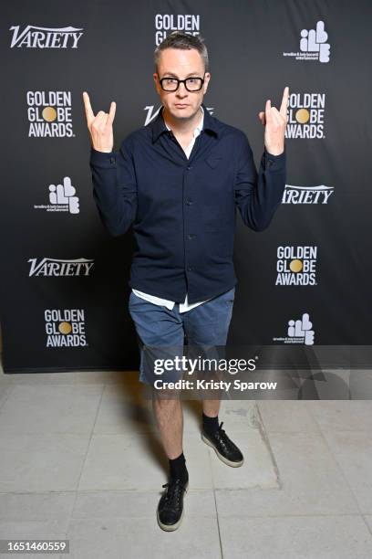 Nicolas Winding Refn attends the Variety And Golden Globes Party At Venice Film Festival, Presented by ILBE at Hotel Excelsior on August 31, 2023 in...