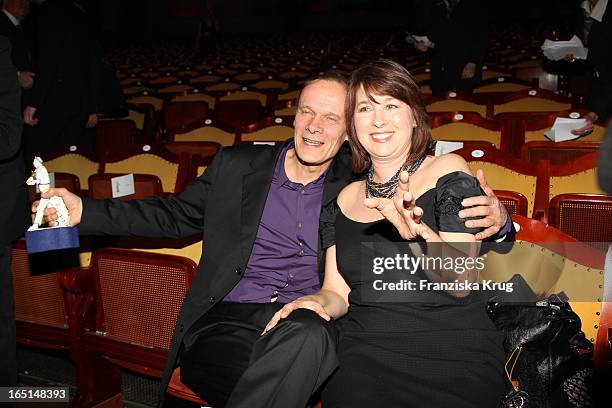 Edgar Selge Und Ehefrau Franziska Walser Bei Der 32. Verleihung Des Bayerischen Filmpreises In München .