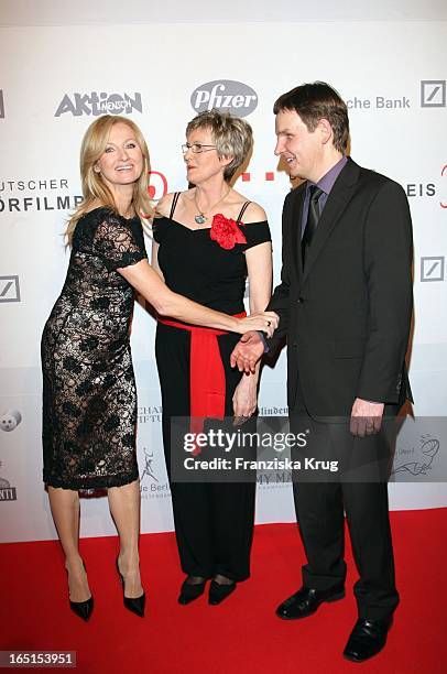 Frauke Ludowig, Renate Reymann Und Andreas Bethke Bei Der Verleihung Des 7. Deutschen Hörfilmpreis Im Atrium Der Deutschen Bank In Berlin .