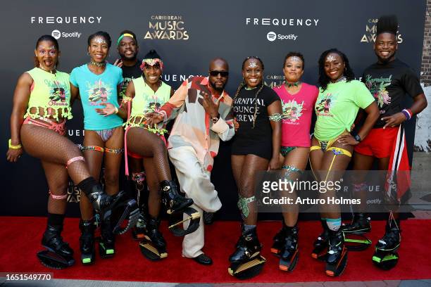 Wyclef Jean and the Karnival Bounce Crew attend the Inaugural Caribbean Music Awards at Kings Theatre on August 31, 2023 in Brooklyn, New York.
