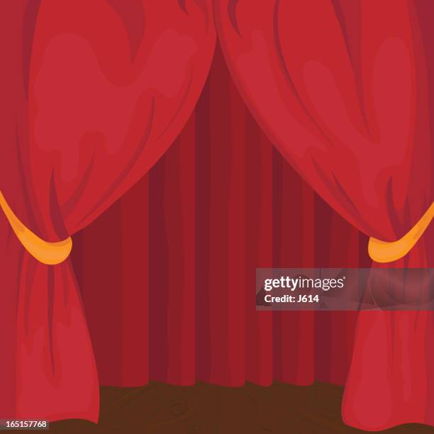 stage curtain - curtain stock illustrations