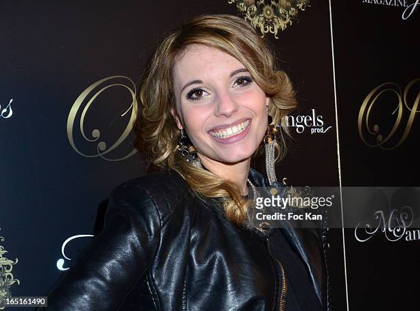 Mathilde Lompret from Star Academy attends the 'OmarJeans' Launch Party At The Pavillon Champs Elysees on March 31, 2013 in Paris, France.