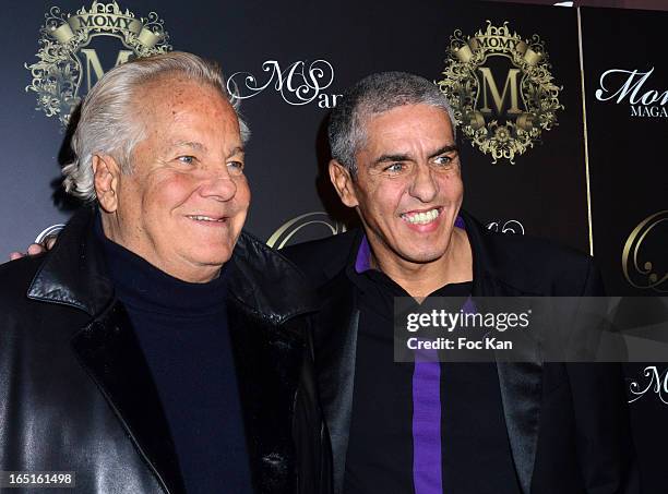 Massimo Gargia and Samy Naceri attend the 'OmarJeans' Launch Party At The Pavillon Champs Elysees on March 31, 2013 in Paris, France.