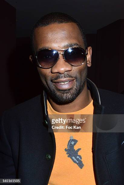 Rap artist Passi attends the 'OmarJeans' Launch Party At The Pavillon Champs Elysees on March 31, 2013 in Paris, France.