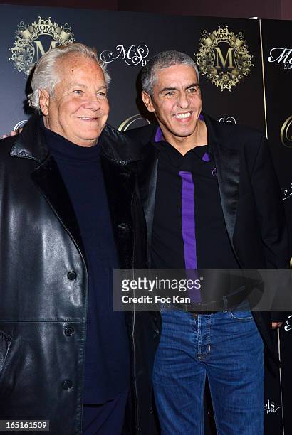 Massimo Gargia and Samy Naceri attend the 'OmarJeans' Launch Party At The Pavillon Champs Elysees on March 31, 2013 in Paris, France.