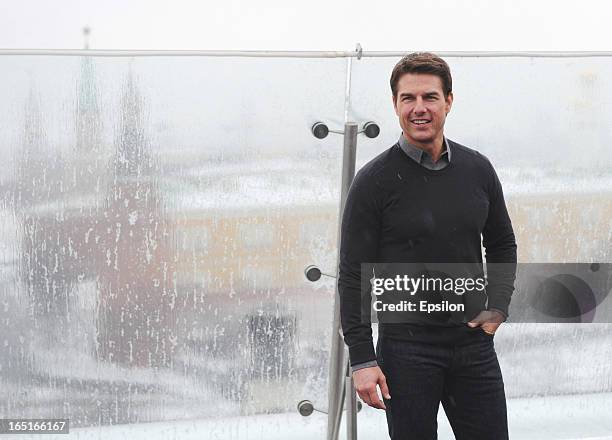 Tom Cruise attends a photo call of the 'Oblivion' at the Ritz Carlton Hotel on April 1, 2013 in Moscow, Russia.