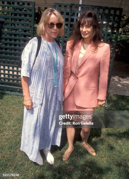 Producer Polly Platt and producer Gale Anne Hurd attend the First Annual Premiere Women in Hollywood Luncheon on September 14, 1993 at the Hotel...