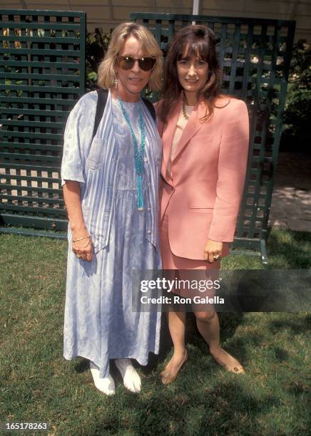 Producer Polly Platt and producer Gale Anne Hurd attend the First Annual Premiere Women in Hollywood Luncheon on September 14, 1993 at the Hotel...