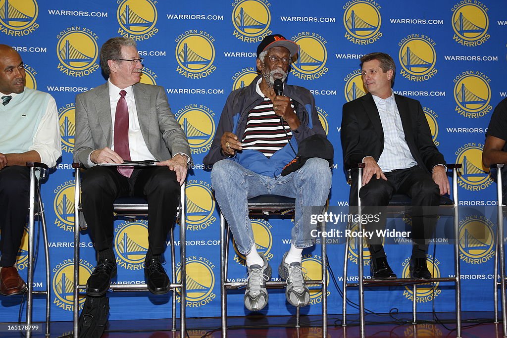 WARRIORS COMMUNITY FOUNDATION AND NBA LEGEND BILL RUSSELL UNVEIL WALL OF CHAMPIONS AT McCLYMONDS HIGH SCHOOL