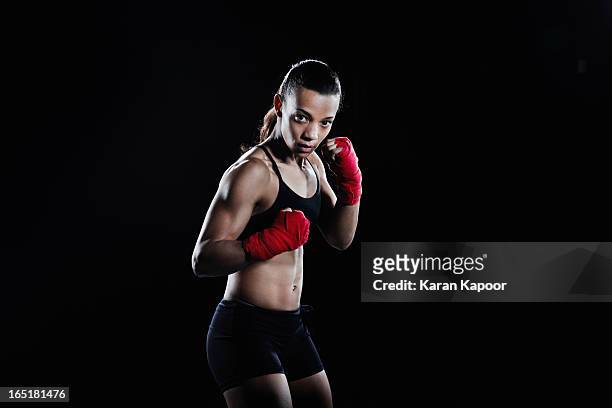 female boxer - boxing - women's stock pictures, royalty-free photos & images