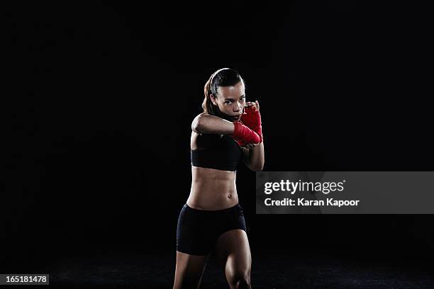 female boxer - fighter portraits stock pictures, royalty-free photos & images