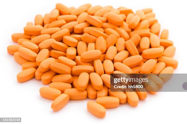 Carrot Vitamin Pill High-Res Stock Photo