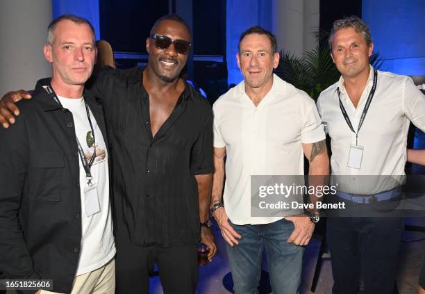 Richard Agnew, Director of Brand Communications & Insights for Jaguar Land Rover,, Idris Elba, Jason Fox and Lennard Hoornik, Chief Commercial...