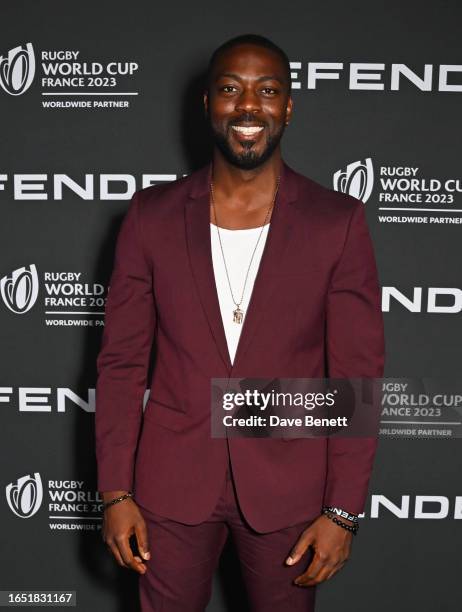 David Ajala attends the launch of the 2023 Rugby World Cup Defender campaign at Palais De Tokyo on September 7, 2023 in Paris, France.