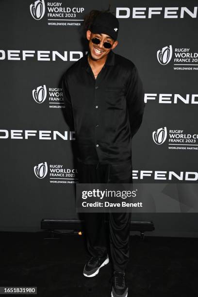 Jordan Stephens attends the launch of the 2023 Rugby World Cup Defender campaign at Palais De Tokyo on September 7, 2023 in Paris, France.